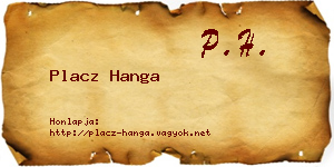 Placz Hanga névjegykártya